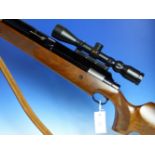 WHISCOMBE JW50 AIR RIFLE SERIAL No.50-0071 TOGETHER WITH SPARE BARREL, SCOPE , LEATHER STRAP AND