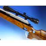 WHISCOMBE JW60MK2 AIR RIFLE 0.22 SERIAL No.020 WITH TELESCOPIC SIGHT BY BANNER AND ADJUSTABLE