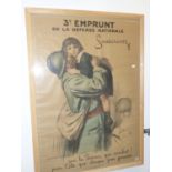 AFTER AUGUSTE LEROUX. 91871-1954) A VINTAGE FRENCH EARLY 20th.C.COLOUR MILITARY POSTER. 113 x 78.