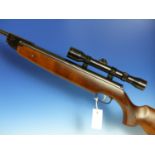 WEIHRAUCH HW95 AIR RIFLE 0.22 SERIAL No.1496387 WITH SCOPE, B NICKEL MARBURG SUPRA 4 x 81.