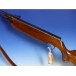 WEIHRAUCH HW35K 0.177 AIR RIFLE SERIAL No.505401 WITH LEATHER STRAP.