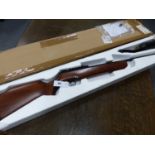 BSA SPITFIRE MK1 AIR RIFLE 0.22 SERIAL No.DR01316 WITH SILENCER AND GAS BOTTLE.