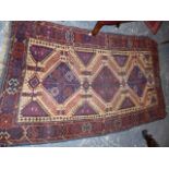 AN ANTIQUE TURKISH YURUK RUG. 216 x 125cms.