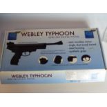 WEBLEY TYPHOON AIR PISTOL 0.177 SERIAL No.30706117 WITH ORIGINAL BOX.