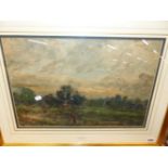 ATTRIB. TO WILLIAM FREEMAN. (1853-1935) ARR. IN THE WATER MEADOW, WATERCOLOUR. 36 x 53cms.