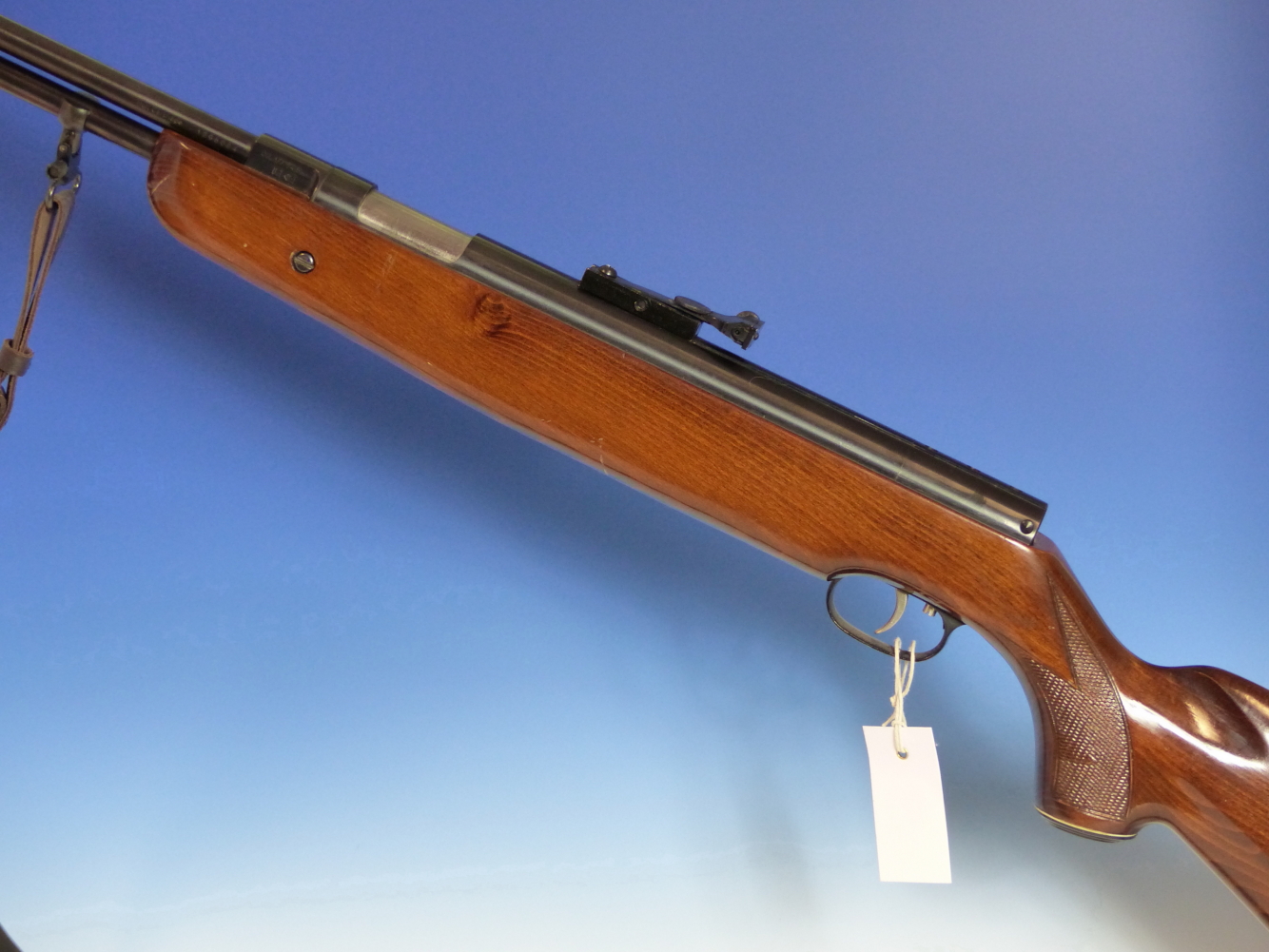 WEIHRAUCH HW77 AIR RIFLE 0.177 SERIAL No.01295064 WITH LEATHER STRAP