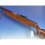 WEIHRAUCH HW77 AIR RIFLE 0.177 SERIAL No.01295064 WITH LEATHER STRAP