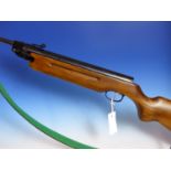WEIHRAUCH HW35 AIR RIFLE 0.22 SERIAL No. 1074602 WITH LEATHER ATRAP.