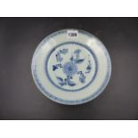 A CHINESE EXPORT BLUE AND WHITE SAUCER DISH, PART OF THE SING TREASURES FIND, PROVENANCE NAGEL