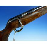 A RARE HAND MADE ISP SPARTAN AIR RIFLE 0.177 SERIAL No.587.- FIGURED ENGLISH WALNUT STOCKED-