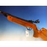 WALTHER LGV AIR RIFLE 0.177 SERIAL No.218308 WITH PEEPSIGHT AND TYROLEAN STOCK.