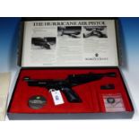 WEBLEY HURRICANE AIR PISTOL 0.22 IN ORIGINAL BOX WITH SCOPE AND ACCESSORIES.