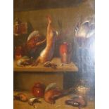 BENJAMIN BLAKE. 19th.C. SCHOOL. STILL LIFE, DEAD GAME, OIL ON CANVAS, FRAMED. 59 x 49cms.