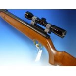 WEINRAUCH HW95 AIR RIFLE 0.2 SERIAL No.1816976 WITH SILENCER, BAUSCH & LOMBE TELESCOPIC SIGHT AND