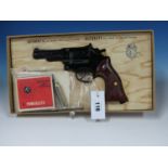 CROSSMAN COMBAT 39C GAS POWER REVOLVER 0.22 IN ORIGINAL BOX, ETC.