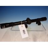 TASCO 650DV TELESCOPIC SIGHT WITH MOUNTS.