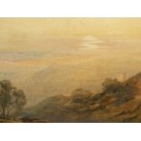 ATTRIB TO COPLEY FIELDING. (1787-1855) A MOUNTAINOUS LANDSCAPE, SIGNED WATERCOLOUR. 16 x 23cms.
