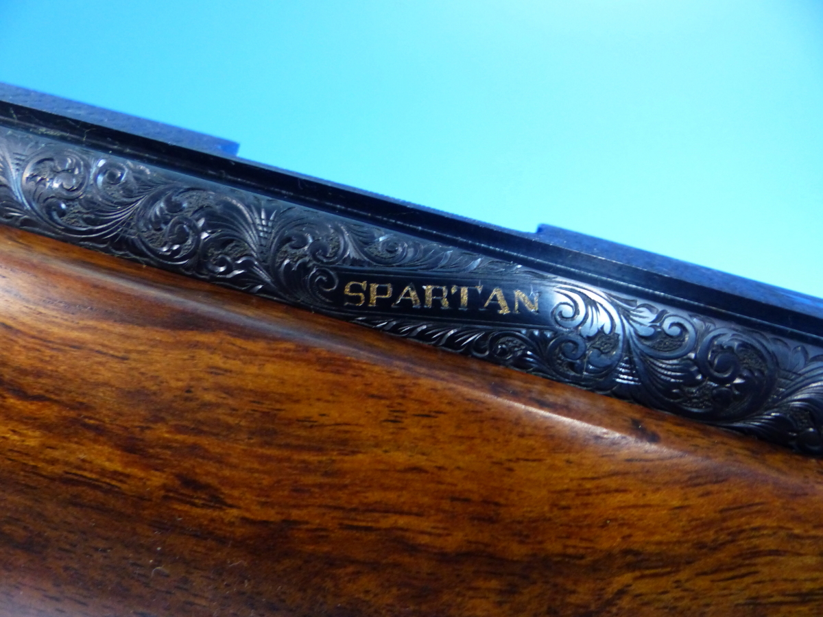 A RARE HAND MADE ISP SPARTAN AIR RIFLE 0.177 SERIAL No.587.- FIGURED ENGLISH WALNUT STOCKED- - Image 10 of 18