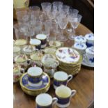 TEN HAMMERSLEY COFFEE CUPS AND SAUCERS, SIX COALPORT COFFEE CANS AND SAUCERS, A DERBY POSIES