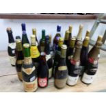A QTY OF MISCELLANEOUS WINES AND LIQUEURS, A BOTTLE OF BROWN ALE, ETC.