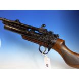 WEBLEY MK11 AIR RIFLE 0.22 SERIAL No. 371548 ENGRAVED ACTION BY DON BLOCKSIDGE WITH BOX AND