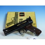 WEBLEY PREMIER AIR PISTOL 0.22 SERIAL No.958 IN ORIGINAL BOX.