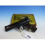 WEBLEY SENIOR AIR PISTOL 0.177 SERIAL No.68 IN ORIGINAL BOX