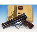 WEBLEY PREMIER AIR PISTOL 0.22 SERIAL No.660 IN ORIGINAL BOX.