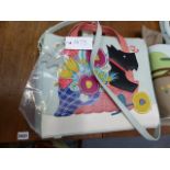 A RADLEY PICTURE HANDBAG / SHOULDER BAG, BASKET BOUQUET WITH DETACHABLE SHOULDER STRAP, INTERNAL