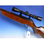 BSA AIR RIFLE 0.22 SERIAL No.RH14221 WITH SCOPE 39 x 40.