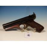 A RARE ABAS MAJOR AIR PISTOL 0.177 SERIAL No.1543.