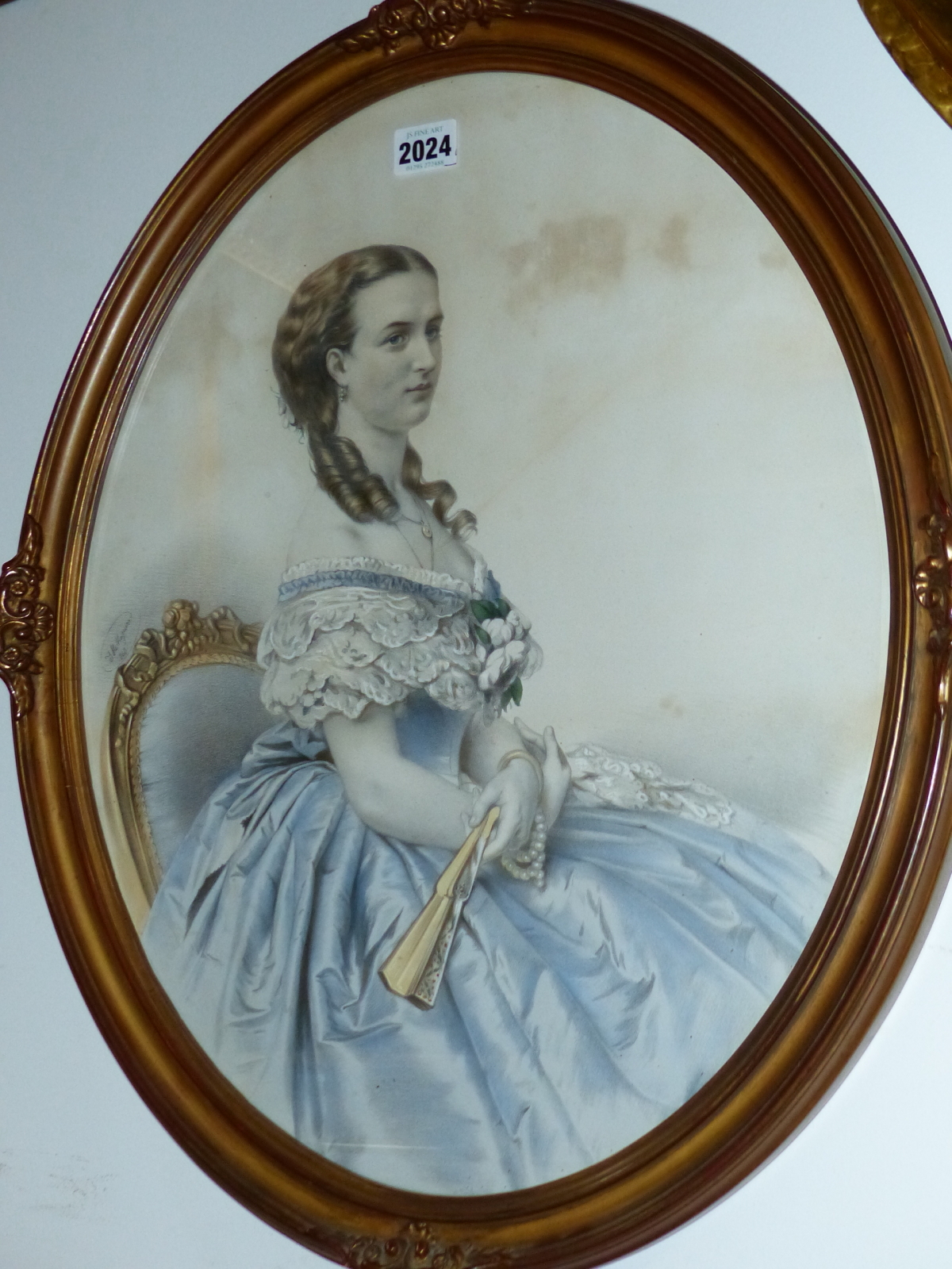 J H MAGUIRE. PORTRAIT OF HRH THE PRINCESS ALEXANDRA, SIGNED AND DATED 1863, LITHOGRAPH, FRAMED. 48 x