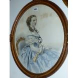 J H MAGUIRE. PORTRAIT OF HRH THE PRINCESS ALEXANDRA, SIGNED AND DATED 1863, LITHOGRAPH, FRAMED. 48 x