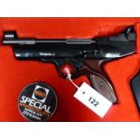 WEBLEY TYPHOON AIR PISTOL 0.177 IN ORIGINAL BOX.