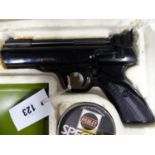 WEBLEY TEMPEST AIR PISTOL 0.22 IN ORIGINAL BOX.