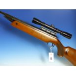 FIENWERKBAU SPORT 124 AIR RIFLE 0.177 SERIAL No.16514 AND SCOPE.