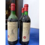 THREE BOTTLES OF CHATEAU LA TOUR MEDOC 1975. (3)