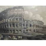 AFTER PIETRO RUGA (19TH.C.) ST.PETERS AND THE COLOSSEUM, ROME, TWO PRINTS. 36 x 46cms TOGETHER