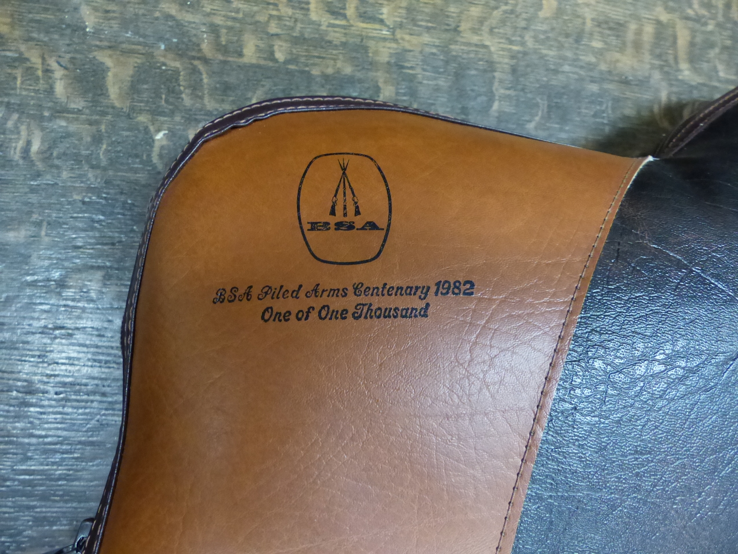 BSA FIELD ARMS, CETENARY 1982 1/1000 AIR RIFLE 0.177 SERIAL No.CO215 WITH LEATHER CASE, STRAP AND - Image 9 of 9