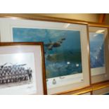 TWO LIMITED EDITION COLOUR PRINTS AFTER FRANK WOOTTON, THE DAM BUSTERS AND THE BATTLE OF BRITAIN AND