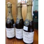 THREE RARE HALF BOTTLES OF RENAUDIN BOLLINGER & Co EXTRA QUALITY VERY DRY CHAMPAGNE, 1945. (3)