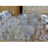 A QTY OF CUT GLASSWARES.