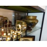 VARIOUS MINIATURES CLOCKS, BRASSWARES,ETC.