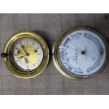 A SEWILL LIVERPOOL SHIPS BAROMETER TOGETHER WITH ONE OTHER.