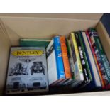 A BOX OF MOTORING BOOKS.