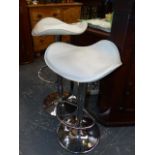 A PAIR OF STOOLS.