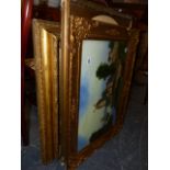 THREE VICTORIAN PRINTS IN GILT FRAMES.