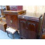 A GRAMOPHONE CABINET AND ANOTHER, BOTH CONVERTED.