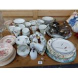 A CROWN STAFFORDSHIRE TEASET,ETC.