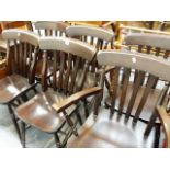 A SET OF SIX KITCHEN CHAIRS.